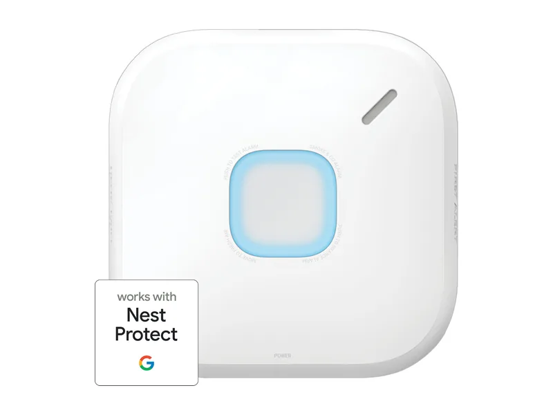 First Alert SC5 white square hardwired smart smoke and carbon monoxide alarm