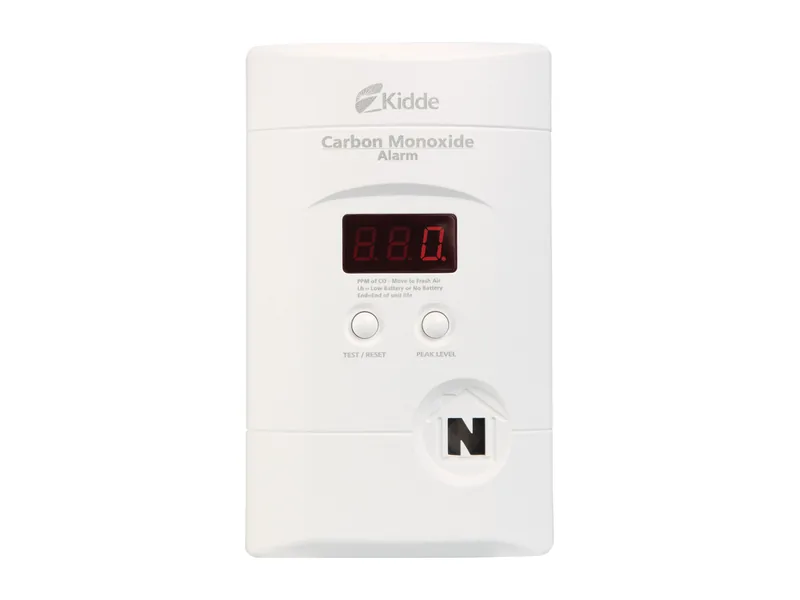 Kidde KN-COPP-3 white plug-in carbon monoxide alarm with digital display