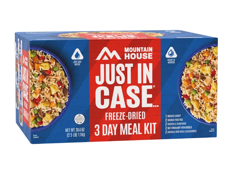 Mountain House Just In Case 3 Day Meal Kit box