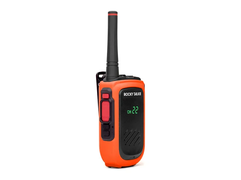 Rocky Talkie Expedition 5-watt GMRS radio in hi-vis orange